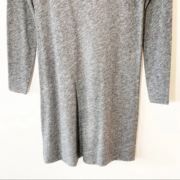 Eileen Fisher Dark Heather Gray Boatneck Sweater Dress Petite Small Wool Blend‎ - Picture 4 of 9
